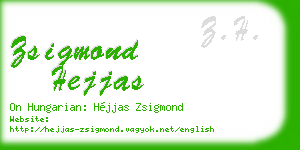 zsigmond hejjas business card
